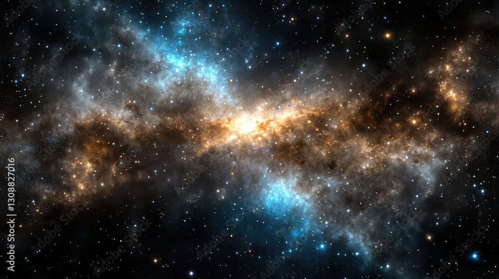 Obraz premium stunning cosmic scene featuring rich purples and vibrant colors of deep space