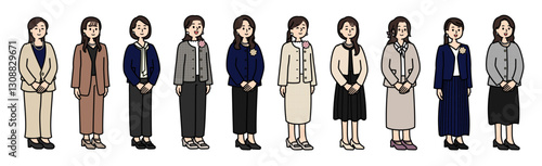 フォーマルな服装の女性セット　Formal attire women set　卒業式　卒園式　保護者　　親