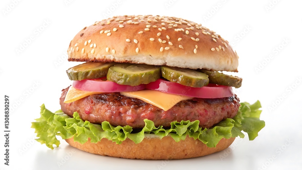 hamburger isolated on white hamburger isolated on white