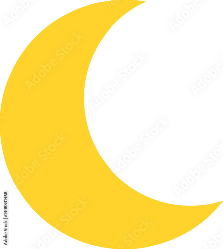 yellow moon vector