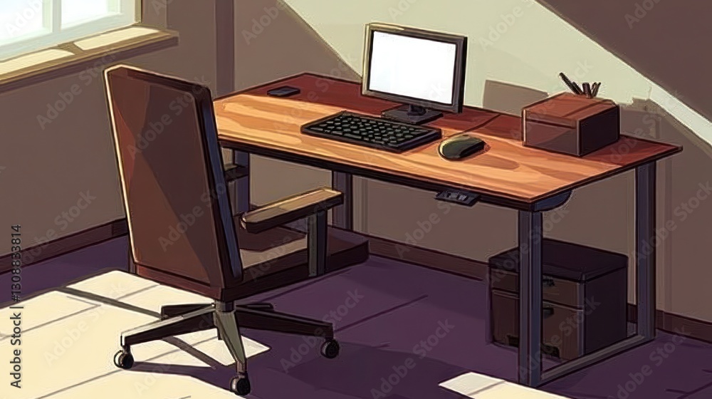 Home Office Workspace Sunlight Home Office Workspace Sunlight