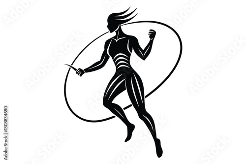 Gym and Fitness workout with Battle Ropes Vectors Illustration