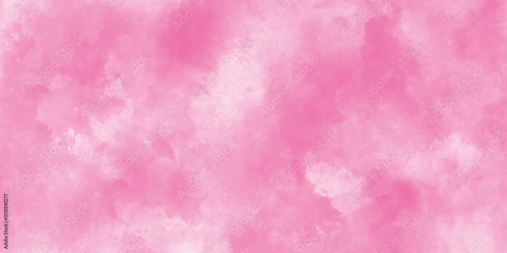Fototapeta premium Abstract pink watercolor background, Grunge background frame Soft pink paper texture,business card concept vector. pink watercolor background illustration vector.Light pink watercolor background.