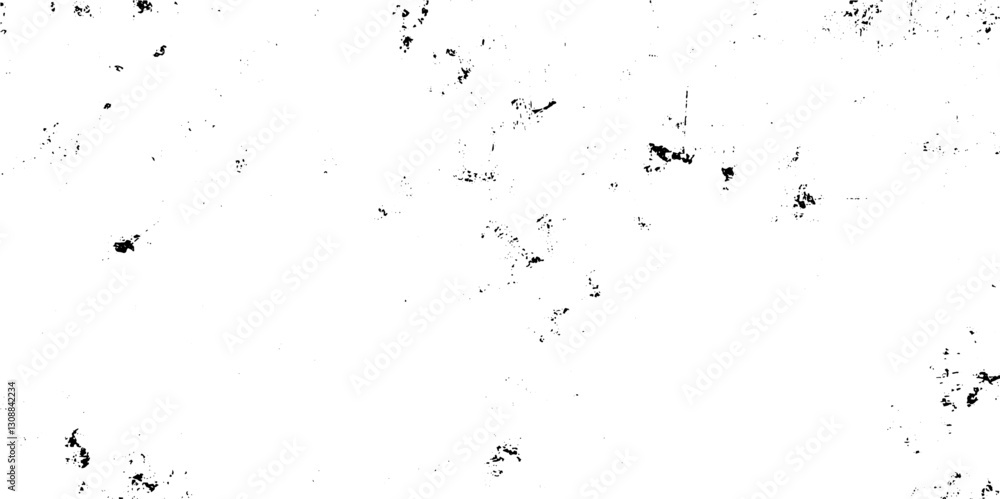 Vector old grunge wall black and white dust and scratched textured background. Dark grainy texture on white dust overlay textured, Distressed vector damage wall grunge black sketch texture. 