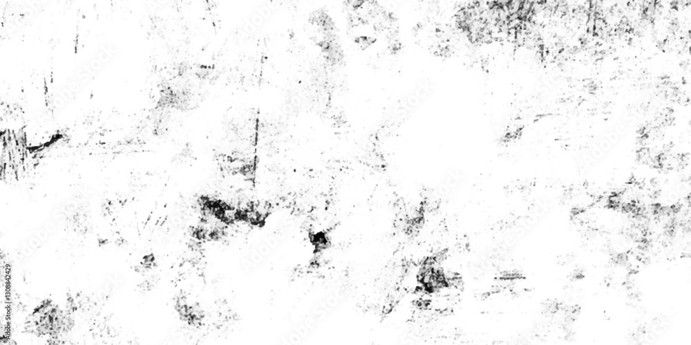 Vector old grunge wall black and white dust and scratched textured background. Dark grainy texture on white dust overlay textured, Distressed vector damage wall grunge black sketch texture. 
