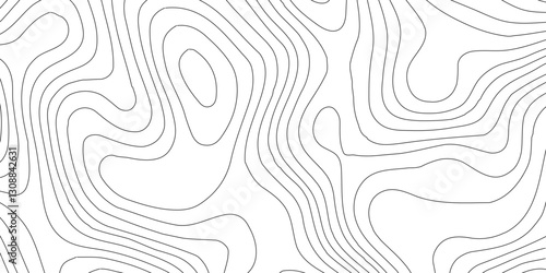 White topography topology vector white background,Modern design with White background with topographic wavy pattern design.Luxury black abstract line art,