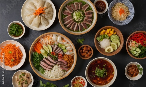 Wallpaper Mural Exquisite Compilation of Asian Cuisine, Dumplings, Soups, and Bowls Torontodigital.ca