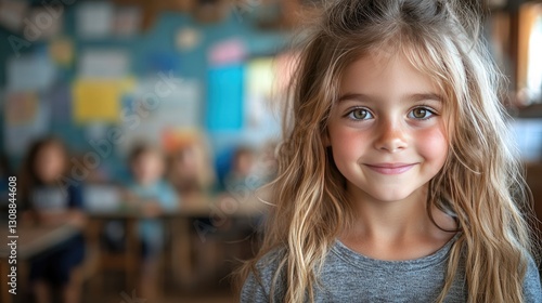 Wallpaper Mural A diverse group of young children sits on a blue carpet in a classroom setting. Torontodigital.ca