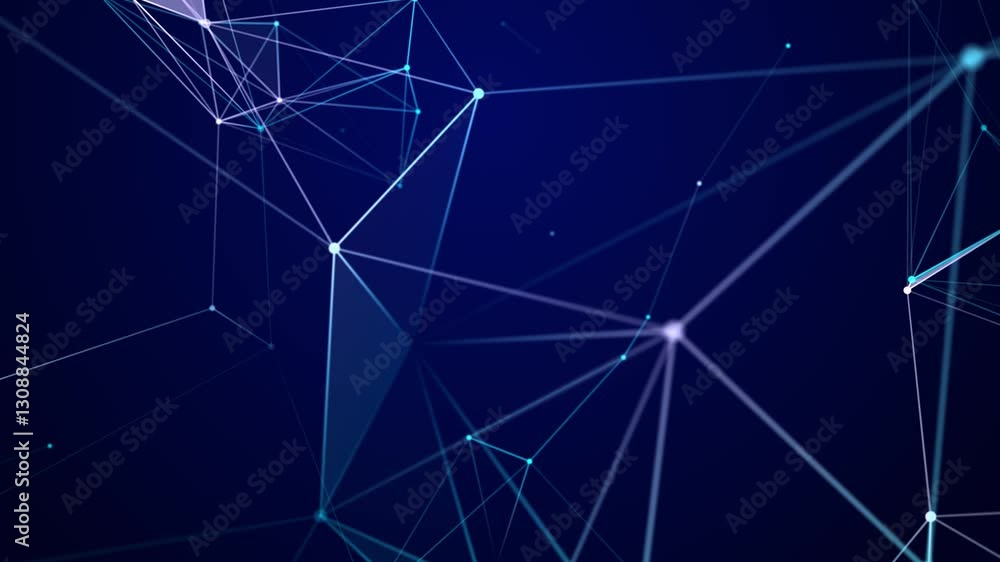 Abstract geometric shapes in space. Intertwining lines of dots and triangles. 3D rendering. Abstract geometric shapes in space. Intertwining lines of dots and triangles. 3D rendering.