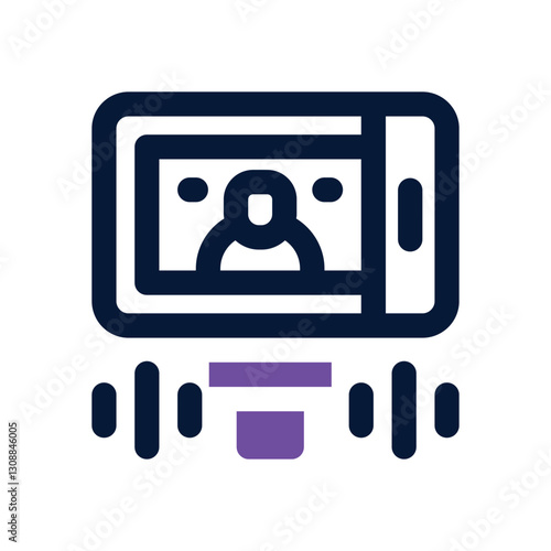 vlogger dual tone icon. Sleek and modern vector icon for websites, mobile apps, marketing materials, and corporate design. Fully scalable and ready to use.