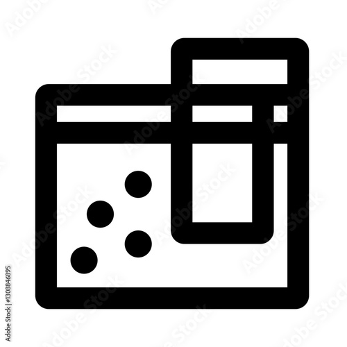 fish feeder outline black style