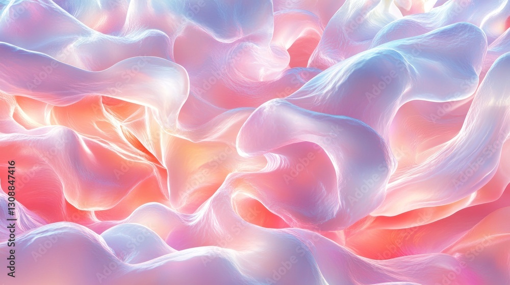 Obraz premium Abstract flowing fabric, soft pastel colors