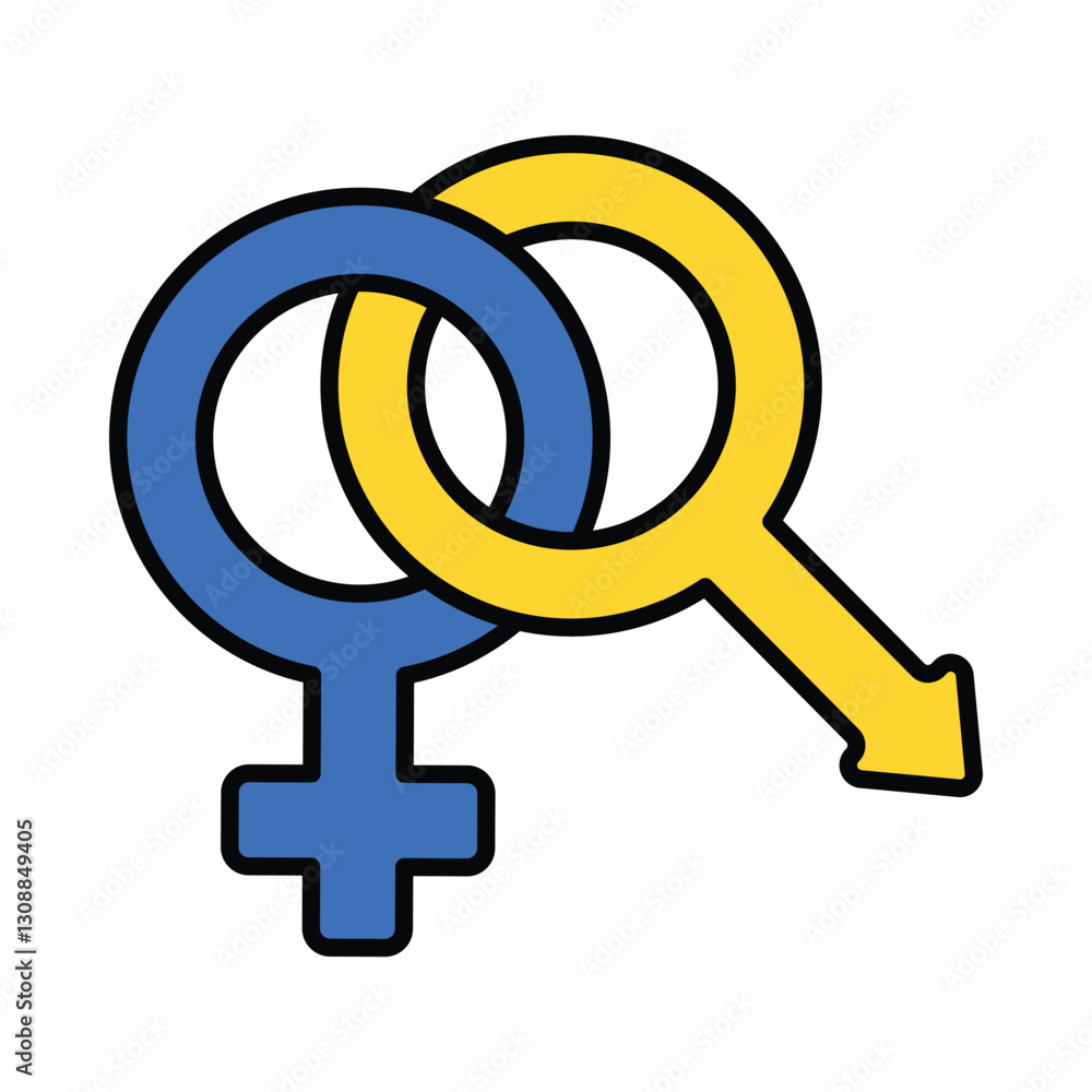 Gender vector filled outline icon. EPS 10 file Gender vector filled outline icon. EPS 10 file