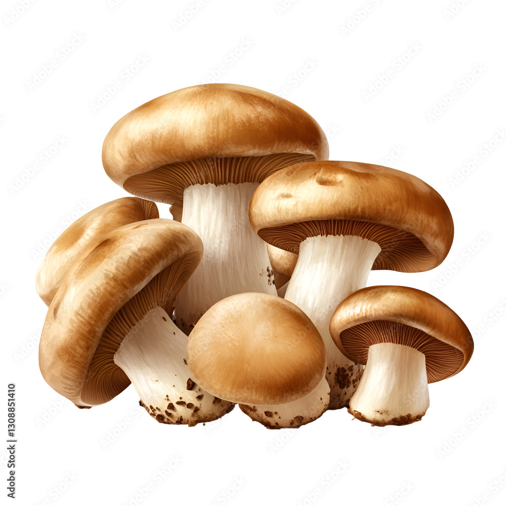 mushrooms isolated on white mushrooms isolated on white