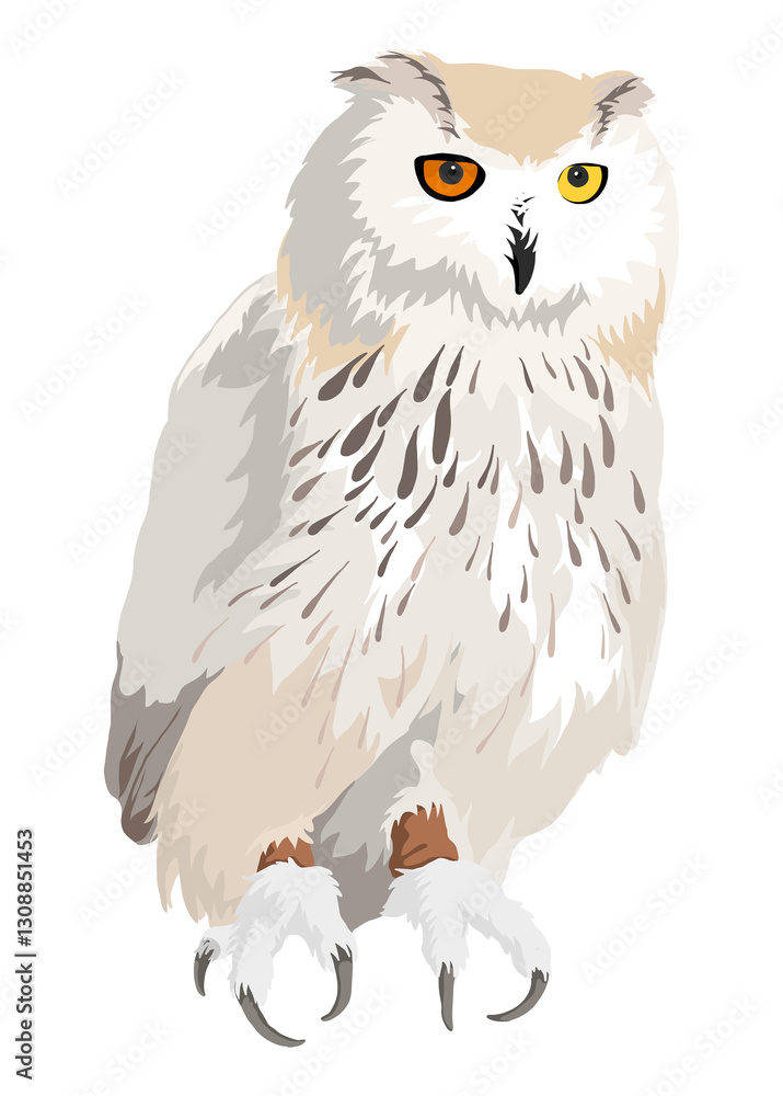 Fototapeta premium PNG owl illustration sticker cut out, transparent background