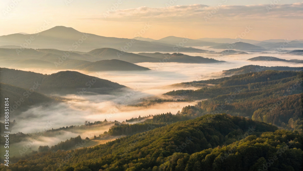 Calming Rhythms mental. Calming abstract image of misty morning fog rolling over mountains, evoking tranquility and serenity. Abstract calming visual. Calming Rhythms mental. Calming abstract image of misty morning fog rolling over mountains, evoking tranquility and serenity. Abstract calming visual.