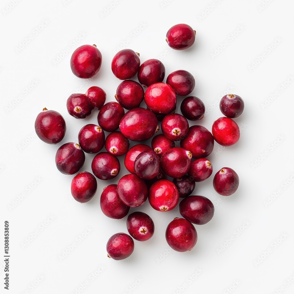 Fresh cranberries isolated on a white background. Fresh cranberries isolated on a white background.