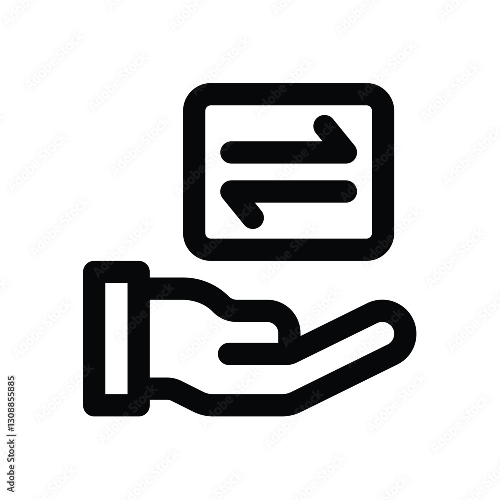 transaction line icon. Clean and minimalist vector icon for websites, mobile apps, presentations, and logos. Fully scalable and customizable for any project. transaction line icon. Clean and minimalist vector icon for websites, mobile apps, presentations, and logos. Fully scalable and customizable for any project.