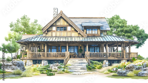 Rustic & Modern Wooden Houses | Cabin, Treehouse, Beachfront, Log & A-Frame | Luxury Nature Retreat, Cozy Architecture, Transparent PNG for Designers | Trending Home Design & Architecture 2025