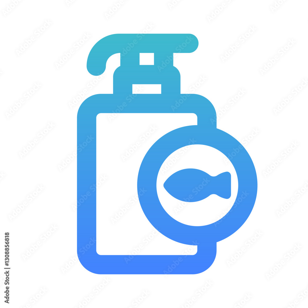 cat shampoo outline gradient style cat shampoo outline gradient style