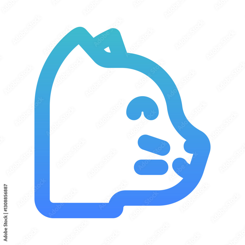 Obraz premium cat outline gradient style