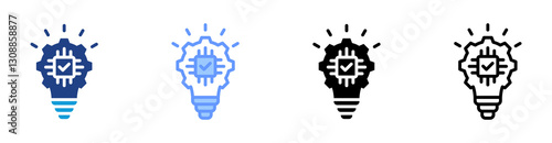 Innovation icon set multiple style collection