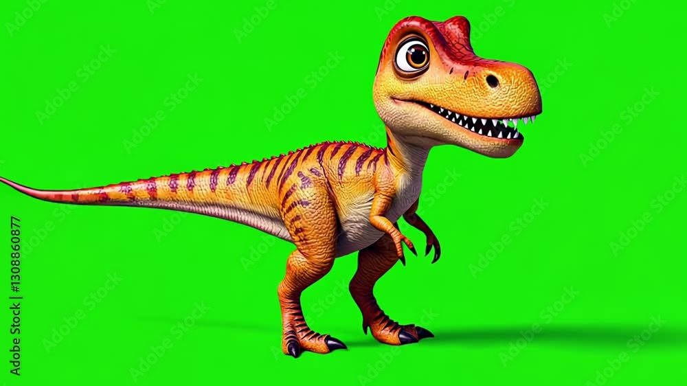 T-rex on green screen 