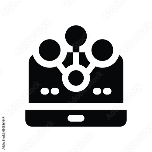 distribution glyph icon. Strong and solid vector icon for websites, mobile interfaces, presentations, and visual branding. High quality and easy to edit.