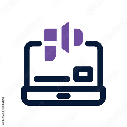 digital advertising dual tone icon. Sleek and modern vector icon for websites, mobile apps, marketing materials, and corporate design. Fully scalable and ready to use.