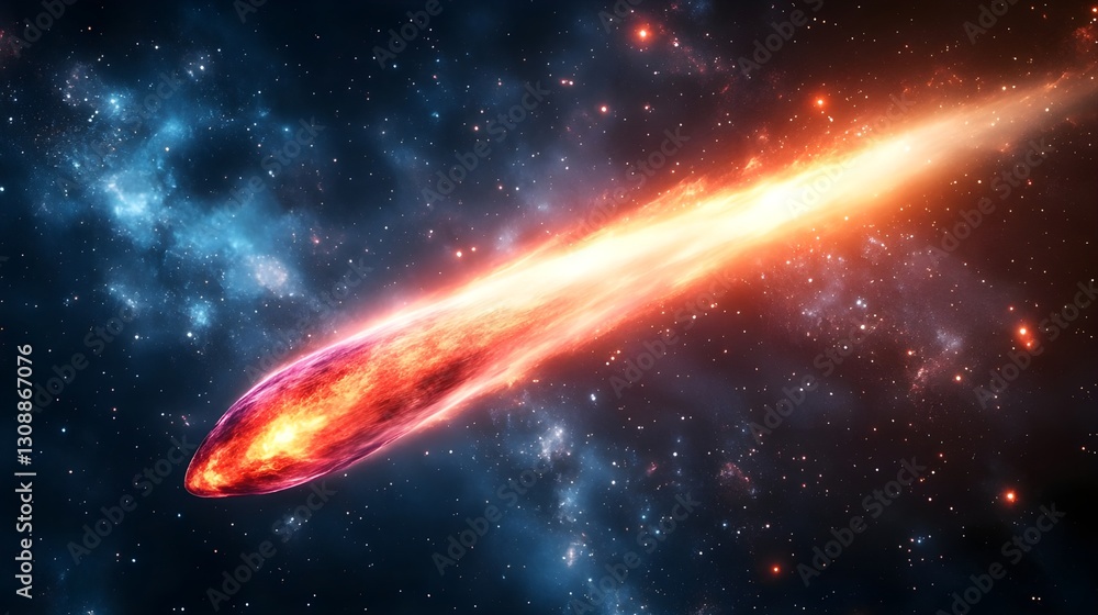 A swirling nebula of astral dust illuminates the dark cosmos with fantasy light, revealing a distant galaxy A swirling nebula of astral dust illuminates the dark cosmos with fantasy light, revealing a distant galaxy