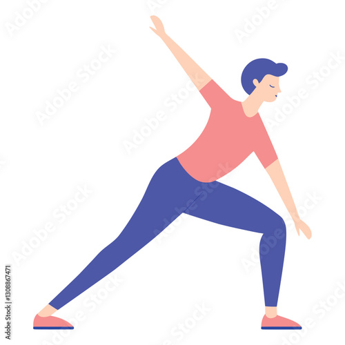 Mind and Body Yoga Stretching Icon