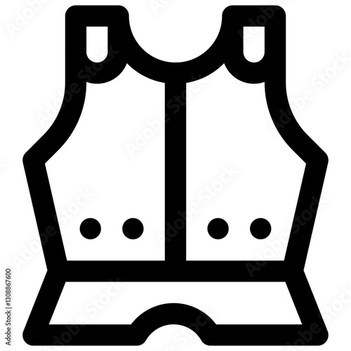 Breastplate. Editable stroke vector icon.