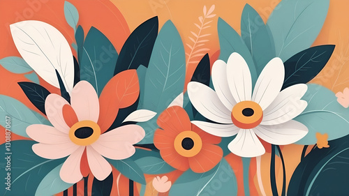 floral background with flowers