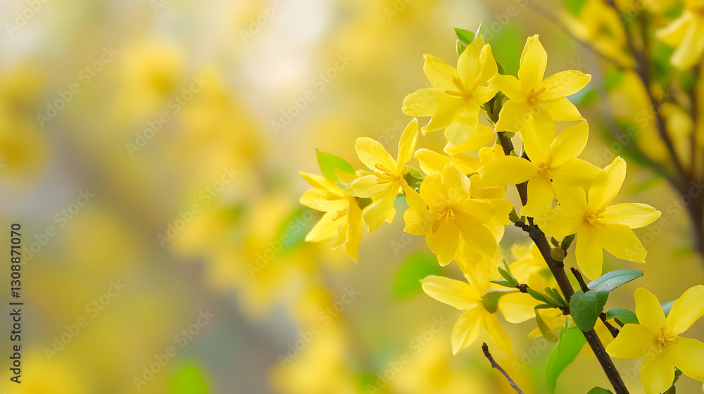 A vibrant forsythia bush in full bloom, surrounded by green foliage, creating a bright and lively spring scene. A vibrant forsythia bush in full bloom, surrounded by green foliage, creating a bright and lively spring scene.
