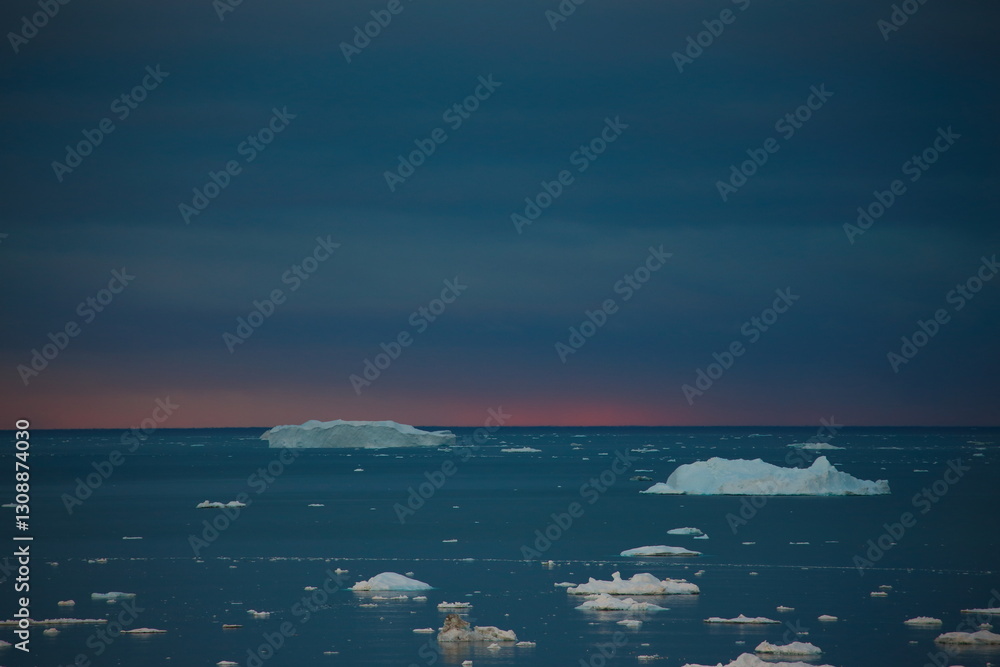 Fototapeta premium Arctic iceberg landscape in Ilulissat, Greenland