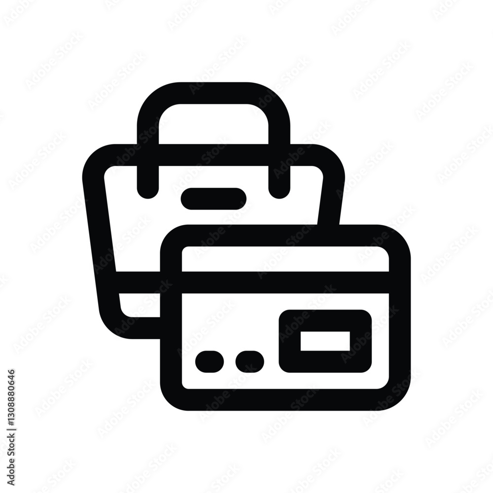 credit card line icon. Clean and minimalist vector icon for websites, mobile apps, presentations, and logos. Fully scalable and customizable for any project. credit card line icon. Clean and minimalist vector icon for websites, mobile apps, presentations, and logos. Fully scalable and customizable for any project.