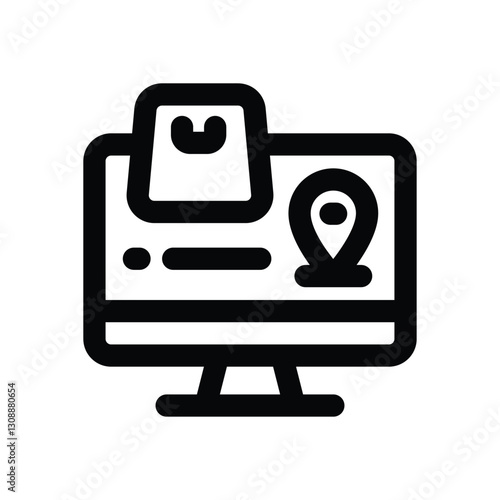 order tracking line icon. Clean and minimalist vector icon for websites, mobile apps, presentations, and logos. Fully scalable and customizable for any project.