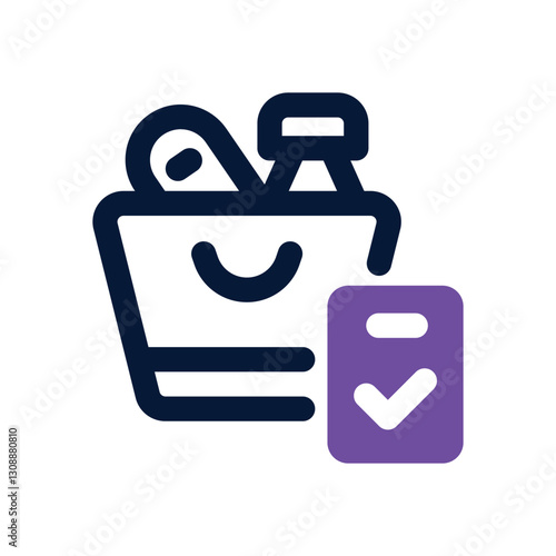 groceries dual tone icon. Sleek and modern vector icon for websites, mobile apps, marketing materials, and corporate design. Fully scalable and ready to use.