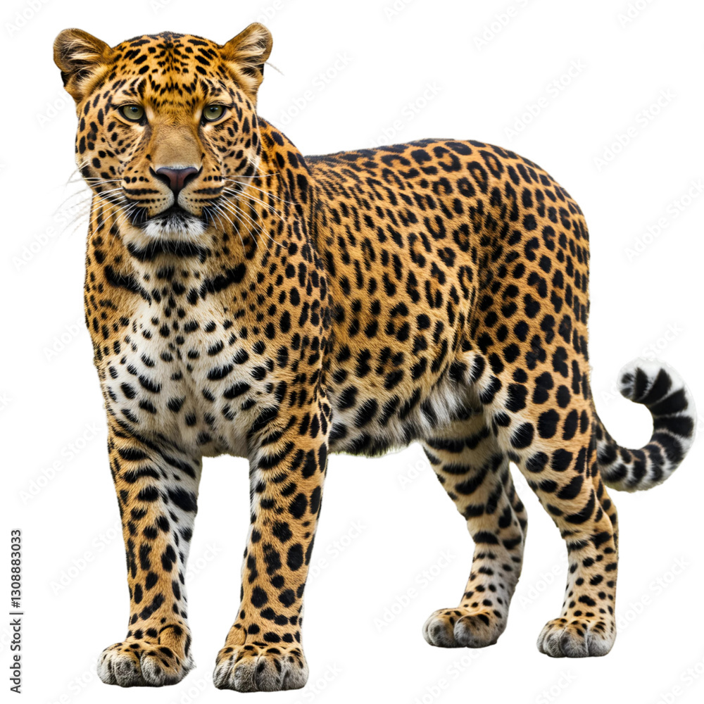 Obraz premium Majestic Wild Cat on White or Transparent Background, PNG format