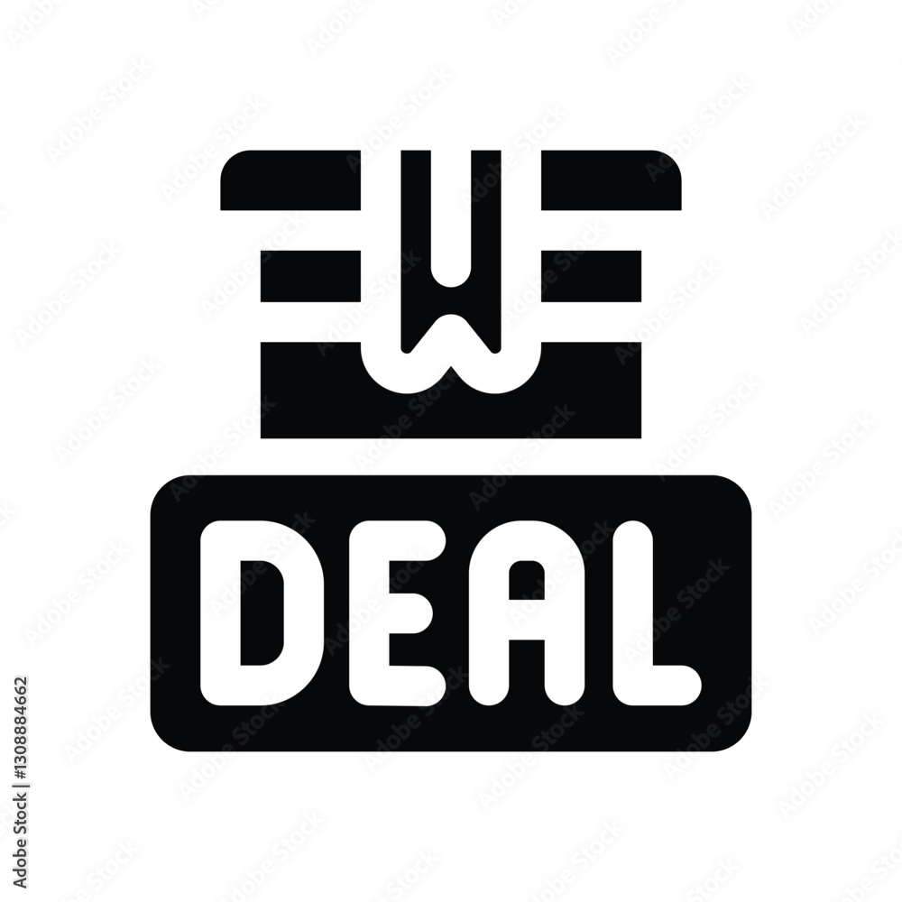 deal glyph icon. Strong and solid vector icon for websites, mobile interfaces, presentations, and visual branding. High quality and easy to edit. deal glyph icon. Strong and solid vector icon for websites, mobile interfaces, presentations, and visual branding. High quality and easy to edit.