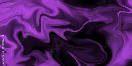 Abstract flowing liquid curve line in black and pink metallic. The texture of mix color and black marble pattern modern style Liquid background.  Creative swirled or curve of oil paint for marble 