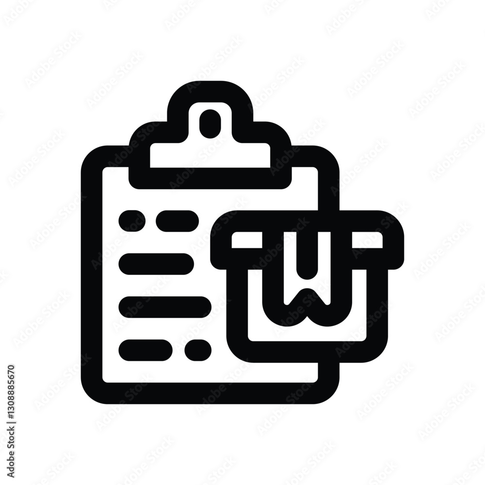 clipboard line icon. Clean and minimalist vector icon for websites, mobile apps, presentations, and logos. Fully scalable and customizable for any project. clipboard line icon. Clean and minimalist vector icon for websites, mobile apps, presentations, and logos. Fully scalable and customizable for any project.