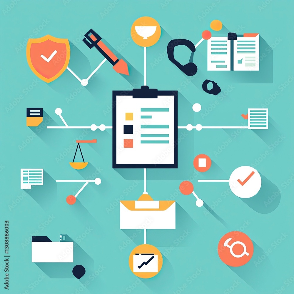 Compliance Workflow and Regulatory Infographic Elements for Businesses Compliance Workflow and Regulatory Infographic Elements for Businesses