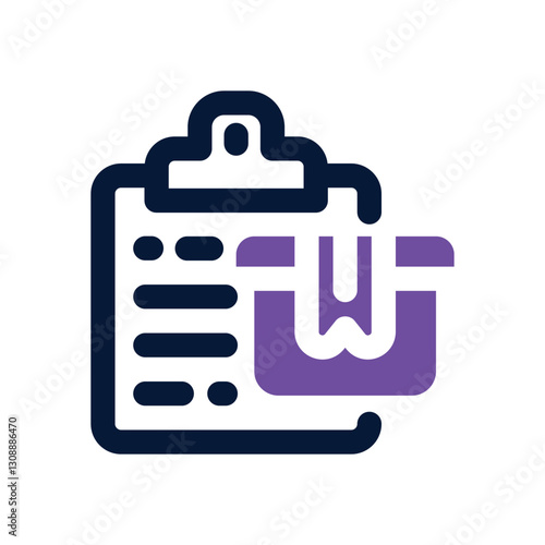 clipboard dual tone icon. Sleek and modern vector icon for websites, mobile apps, marketing materials, and corporate design. Fully scalable and ready to use.