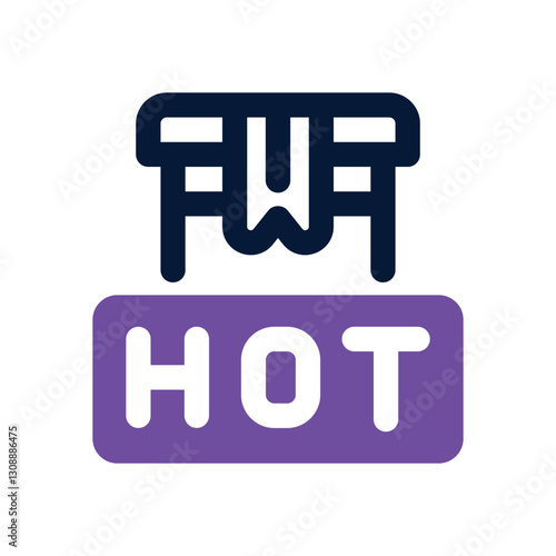 hot dual tone icon. Sleek and modern vector icon for websites, mobile apps, marketing materials, and corporate design. Fully scalable and ready to use.