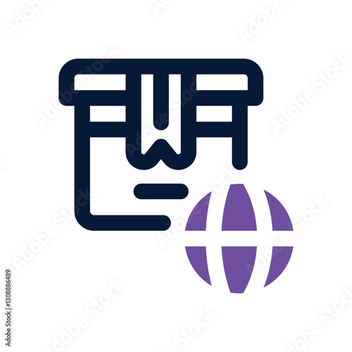 worldwide dual tone icon. Sleek and modern vector icon for websites, mobile apps, marketing materials, and corporate design. Fully scalable and ready to use.