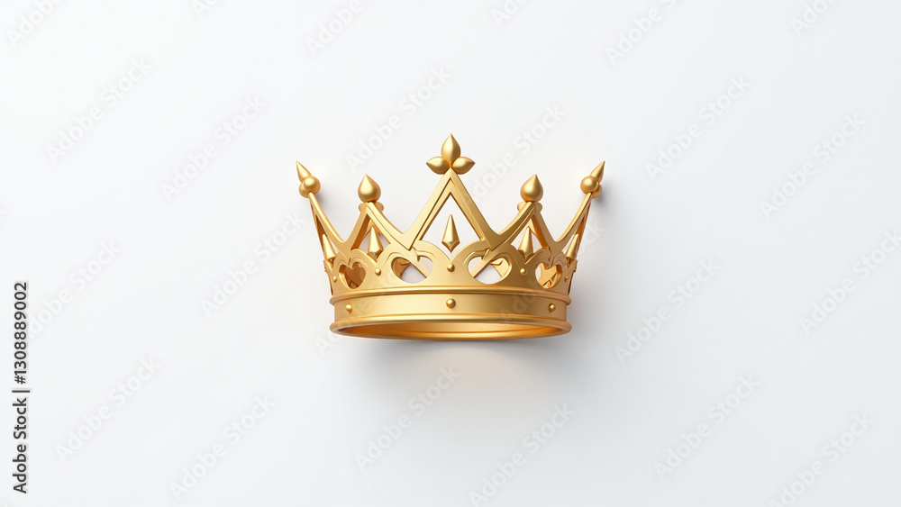 artificially generated golden crown clean lines geometric white backgroundout design inspired artificially generated golden crown clean lines geometric white backgroundout design inspired