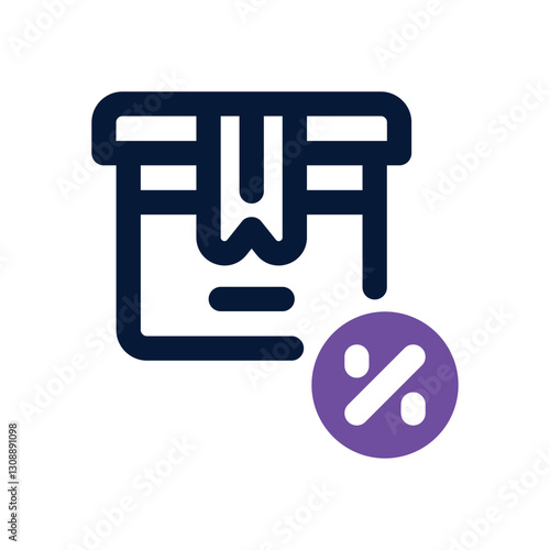 discount dual tone icon. Sleek and modern vector icon for websites, mobile apps, marketing materials, and corporate design. Fully scalable and ready to use.