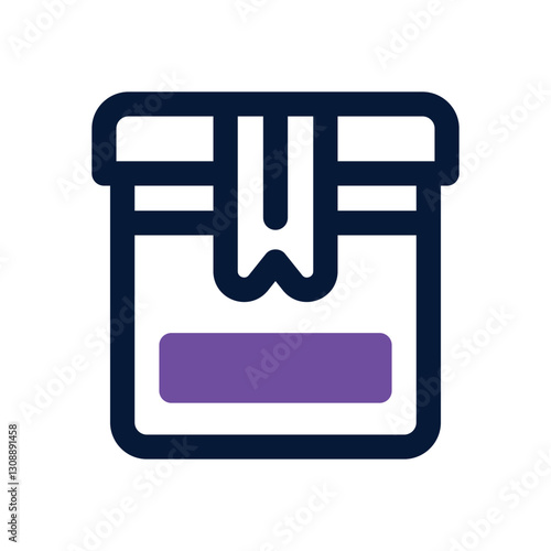 box dual tone icon. Sleek and modern vector icon for websites, mobile apps, marketing materials, and corporate design. Fully scalable and ready to use.