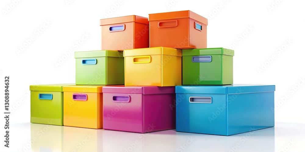 Stylish stack of boxes showcasing versatile storage. Blank space for your message. Stylish stack of boxes showcasing versatile storage. Blank space for your message.